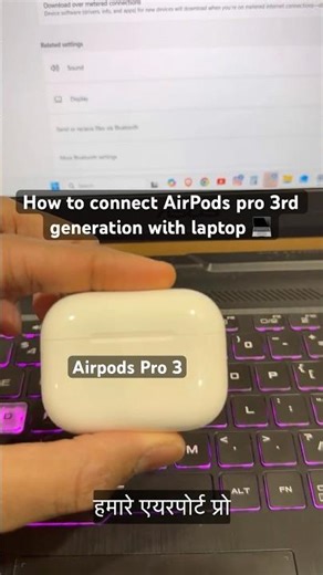 How to connect Airpods pro 3rd generation with Laptop #airpods3 #blutooth #laptop