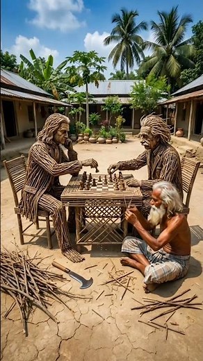 Grandpa organized a chess game between Einstein and Newton ♟️ #artwork #Newton #Einstein #Einstein