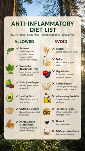 Anti-Inflammatory Diet | Foods to Eat & Foods to Avoid for Better Health 🌿#shortsfeed #shorts