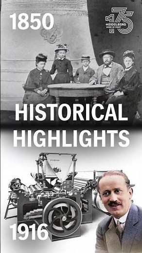 Our Historical Highlights from 1850 to 1916 | 175 Years of Heidelberger Druckmaschinen#heidelberg175