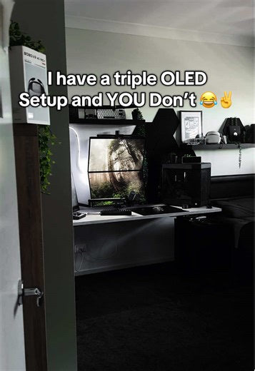 I have 3 OLED Monitors and YOU Don’t! 😂 | #OLED #monitor #tech #prank #setup