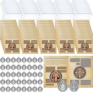 Amazon.com: Remuuly Juego de tarjetas de oración de 120 piezas, medallas redondas de plata oxidadas de 3/4 pulgadas para collares, tarjetas de oración sagrada, bolsas para mujeres católicas, hombres y mujeres, : Arte y Manualidades