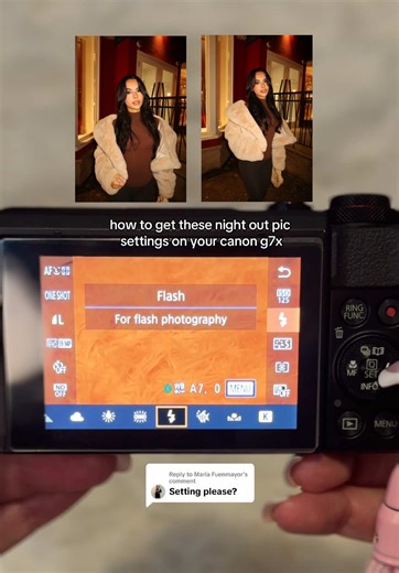 Replying to @María Fuenmayor here's a settings tutorial! 🧡 #digitalcamera #canong7x #camera #fyp #fy