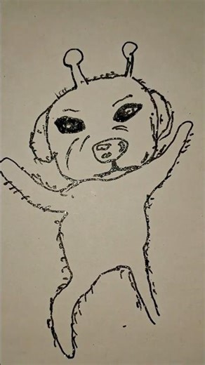 Alien Dog Drawing # aliendog # Drawing # Art