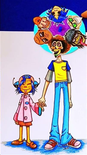 Noodle & 2D ✨😎 #myart #drawing #gorillaz