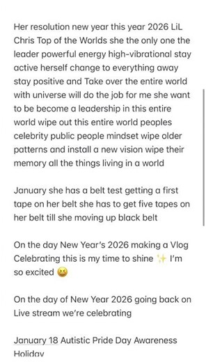 Planning January new month