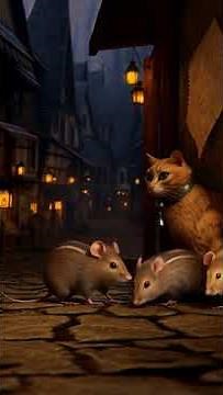 Medieval Mischief: Mice Plotting Adventure in a Bustling Town 🐈😺