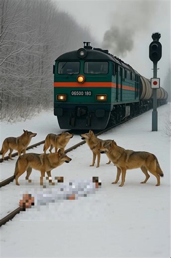 A pack of wolves stood motionless on the tracks, trying to stop the train: when the driver looked more closely, he noticed what the wolves were actually guarding 😱😱 The winter day was quiet and cold. The driver followed his usual route – everything seemed as always. But suddenly, something unusual caught his attention: right on the tracks stood a pack of wolves. They didn’t run away, they didn’t hide in the forest, as predators usually do when they see a train. On the contrary – the wolves see