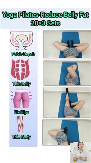 Yoga Pilates-Reduce Belly Fat #nikitafitness #short #reducebellyfat #bellyfatloss #yoga
