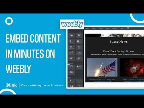 Weebly Tutorial: How to Create Content for Your Weebly Website in Minutes | elink.io