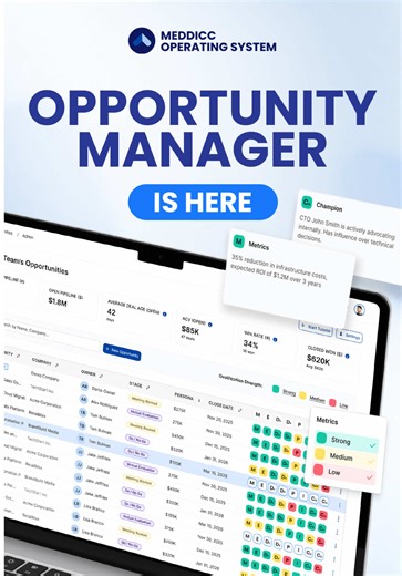 BRAND 𝗡𝗘𝗪 𝗥𝗘𝗟𝗘𝗔𝗦𝗘 - 𝗡𝗼𝘄 𝗟𝗶𝘃𝗲 𝗶𝗻 𝗺𝗢𝗦! Opportunity Manager Winni Call Recorder are here! This means you can now: ✅ Embed MEDDPICC directly into 𝙚𝙫𝙚𝙧𝙮 live deal ✅ See what’s covered and what’s missing 𝙞𝙣𝙨𝙩𝙖𝙣𝙩𝙡𝙮 ✅ Surface deal 𝙧𝙞𝙨𝙠 before it hits your forecast ✅ Capture MEDDPICC elements signals 𝙖𝙪𝙩𝙤𝙢𝙖𝙩𝙞𝙘𝙖𝙡𝙡𝙮 from calls ✅ Get clear next-best actions, deal by deal ✅ Use Winni AI to 𝙜𝙪𝙞𝙙𝙚 𝙮𝙤𝙪𝙧 𝙣𝙚𝙭𝙩 𝙢𝙤𝙫𝙚 ❌ No spreadsheets. ❌ No “I’ll