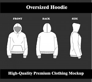 Tech Pack for Hoodies | CAD Fashion Mockups for Clothing Brands | Fashion Flatsketch Templates | Compatible With Illustrator, Procreate - Etsy Australia