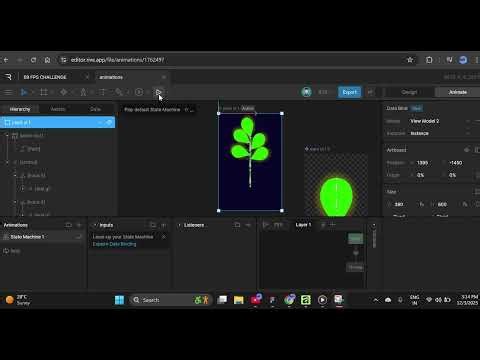 Rive Leef interactive design #rive #riveinteractive #Rive challenge