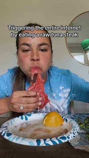 Surviving in the Wild: Eating Raw Tuna Mukbang