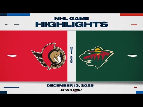 NHL Highlights | Senators vs. Wild - December 13, 2025