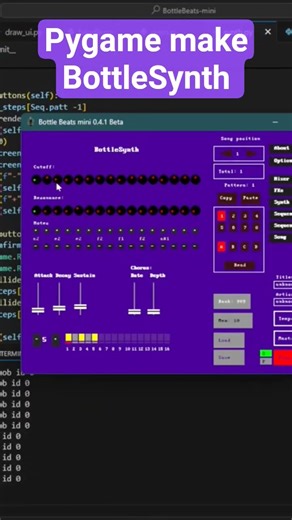 Pygame make BottleSynth 💯👍 #producer #synthesizer #pygame #electronicmusic