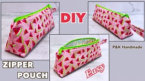 Sewing Ideas! Diy Cute Pencil Pouch | #diy #pouch #sewing #pencilcase #handmade #diycrafts #sewingtips #sewingprojects #diyideas | P&K Handmade
