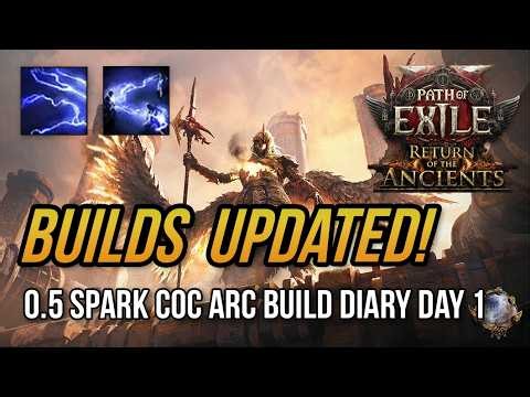 Going over my Updated Builds ! 0.5 Spark CoC Arc Build Diary Day 1 | Path of Exile 2: 0.5