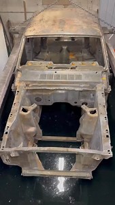 65 Mustang Coupe body going in the acid bath #65mustang #classiccarrestoration #aciddipping #fordmustangrestoration #chemicalstripping #classiccarrestorations #musclecarrestoration | MetalWorks Paint & Rust Removal