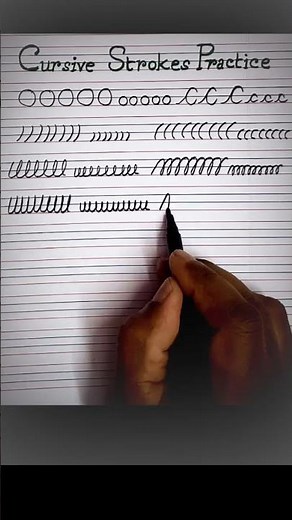Cursive Strokes Practice | Handwriting Improvement in 30 Seconds