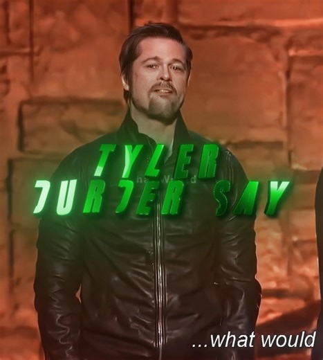 "What Would Tyler Durden Say..?🗿" - Tyler Durden 'Fight Club' Brad Pitt Edit | LUZ ROJA ( Slowed )