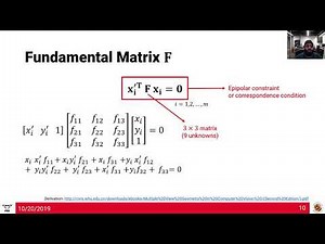 Class 13 - Structure from Motion I: Epipolar Geometry