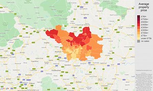 Leeds house prices in maps and graphs. October 2025