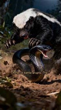 Cobra Vs Badger💀 #shorts #viralvideo #reels #fyp #snake #badgers #kids #video #story