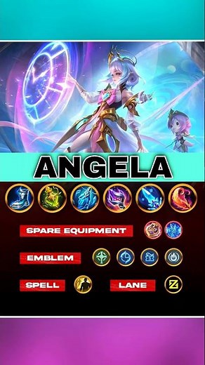 TOP GLOBAL ANGELA BUILD 💖 BEST BUILD + EMBLEM + SPELL | MLBB ANGELA GUIDE 2025