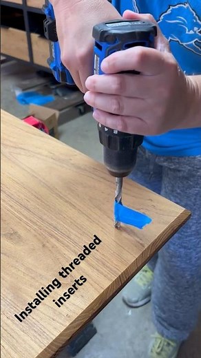 Installing threaded inserts into wood #diy #woodworking #diywoodworking