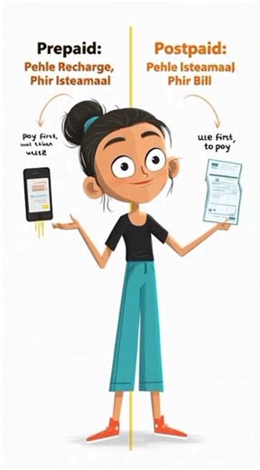 Difference between prepaid & postpaid #facts #facts
