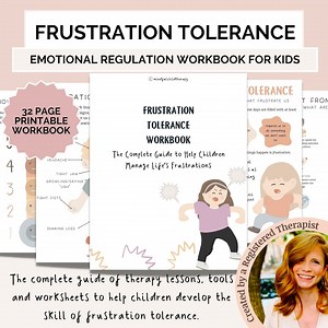 Frustration Tolerance Workbook for Kids, Emotional Regulation Worksheets, Therapy Worksheets for Children, Social Emotional Learning - Etsy