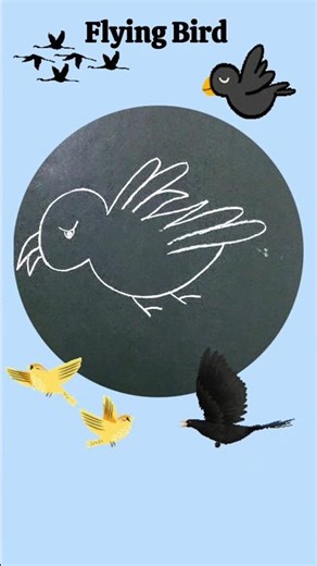 Flying Bird - Easy Drawing for Beginners
