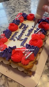 You’re my favorite Valentine’s Day cookie cake ❤️💜🩷 #cookiecake #asmr #cakevideos #valentinesday #lettercake | Blue Cottage Bakery