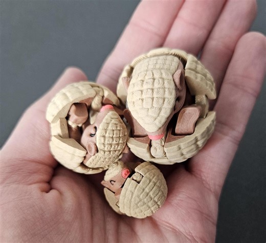 3D Printed Articulated Armadillo Fidget Toy: Rolls Into a Ball! - Etsy