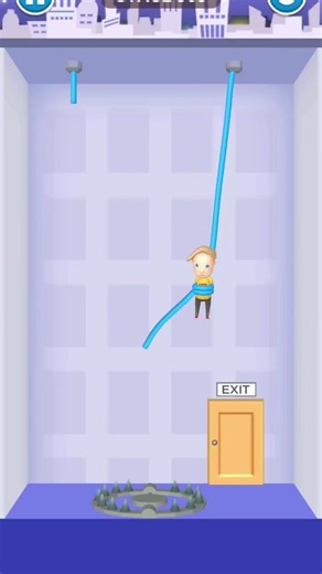 Hero Hanging Rescue! 😨 Cut the Right Rope | Stage 363 Puzzle 🎮 #GamingShorts #GamingReels #Shorts
