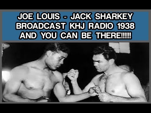 EXCITING 1938 RADIO BOXING MATCH: JOE LOUIS VS JACK SHARKEY - YOU CAN BE THERE #boxing #jou louis