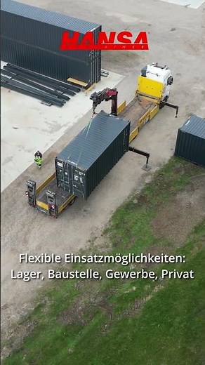 🚛 High Cube Container Abladen mit Kran-LKW – Effizient & Schnell! | Hansa Container #container