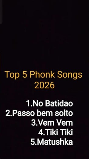 Top 5 phonk songs 2026🥶🥵#Funk