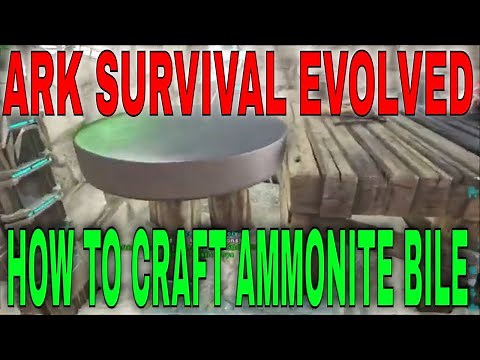 ARK SURVIVAL EVOLVED - How to craft AMMONITE BILE For DEDICATED STORAGE.