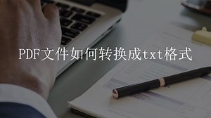 PDF文件如何转换成txt格式