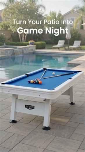 Alpine Outdoor Pool Table Turns Your Patio Into Game Night