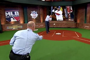 Sean Casey hits Billy Ripken in face during studio batting session