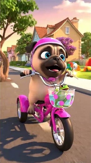 Pug Brings Home a Frog Friend! 🐾🐸 #dog #viral #shorts