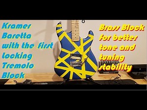 Kramer Baretta Special w/ Bridge String Locking Block for Tuning Stability with EVH inspired paint
