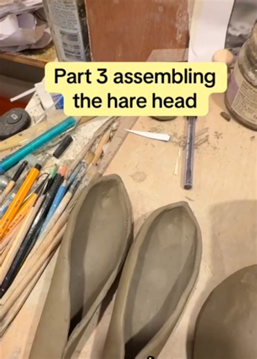 FREE sculpture class for all my followers! How do you feel about the March hare feel ? With clothes or without? #ceramics #sculpture #templates #freeclass Back Yard Art SD using ceramic sculpture template hand building | Back Yard Art SD using ceramic sculpture template hand building