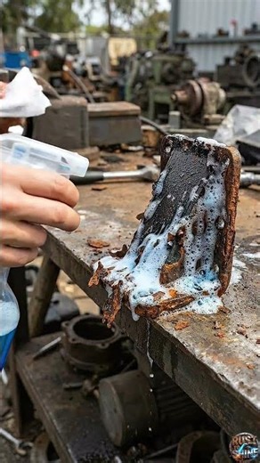 100% Rusted Iron Bracket Restored to Mirror Finish 😱 | Rust Removal Magic