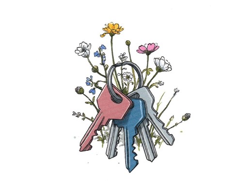 Keyring Clipart, 12x Keys With Wildflowers Pngs, Printable Watercolor Clip Art Set, Digital Download, Transparent Background, Paper Crafts - Etsy Australia