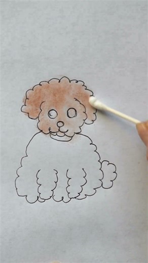 How To Draw A Cute Kawaii Toy Poodle (Step-by-Step Visual Tutorial) #shorts #doodle