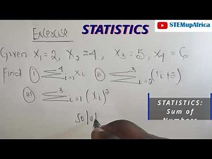 Educational Statistics| How to Find the Sum of Numbers| Basic Concepts of statistics Explained
